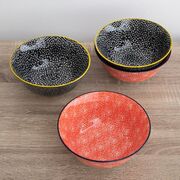   Red and Black Floral 15,5 KCBOWL15PK4RBK
