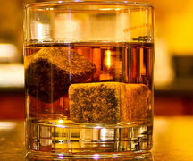 Камни для виски (16 камней) + мешочек Whisky Stones 2см