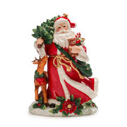 Статуэтка Дед Мороз с оленем и елкой 26см 10/18242