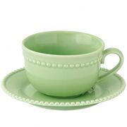 Чашка для чаю з блюдцем Tiffany Green Green 250мл R2704#TIFG