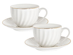 Набор чашек для чая с блюдцами Изысканность золото 200мл 949-012