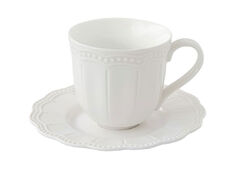 Чашка для чая с блюдцем Elite White 250мл R2885#ELW
