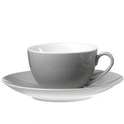 Чашка для чаю з блюдцем Doppio grey 180мл 0576887/0576894