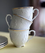 Набор чашек для чая без блюдец Rococo Безе 250мл