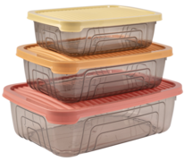    Rectangular Storage Bowl Set-2024 Colours 350/600/1005 163330-150 -  