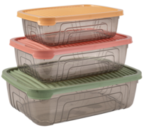    Rectangular Storage Bowl Set-2024 Colours 600/1005/1750 163331-150