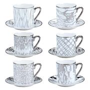 Набор чашек для кофе с блюдцами Matrix Silver 120мл 26549-set - в интернет-магазине Мир посуды Набор чашек для кофе с блюдцами Matrix Silver 120мл 26549-set - Мир посуды