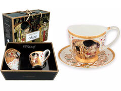 Чашка для чая с блюдцем Густав Климт Поцелуй 350мл 532-3052