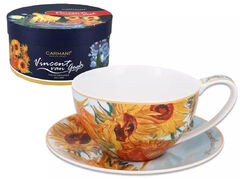 Чашка для чая с блюдцем Винсент ван Гог Подсолнухи 360мл 830-3206