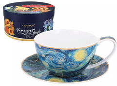 Чашка для чая с блюдцем Винсент ван Гог Звездная ночь 360мл 830-3210