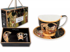 Чашка для кофе с блюдцем Густав Климт Поцелуй 100мл 532-0351