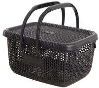 Кошик із кришкою та ручками Віолетта 14х21х27см 1010 ANTRASIT