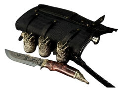 Набор Щука в кожаной сумке 28х18х5см 187-2041 - в интернет-магазине Мир посуды Набор Щука в кожаной сумке 28х18х5см 187-2041 - Мир посуды