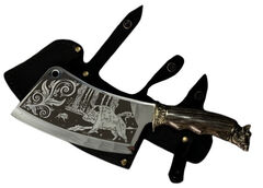 Нож-секач в кожаном чехле Кабан 15см 187-2043 - в интернет-магазине Мир посуды Нож-секач в кожаном чехле Кабан 15см 187-2043 - Мир посуды