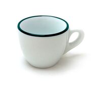 Чашка espresso Millecolori Pennellessa Green rims 75мл 38190 - в интернет-магазине Мир посуды Чашка espresso Millecolori Pennellessa Green rims 75мл 38190 - Мир посуды
