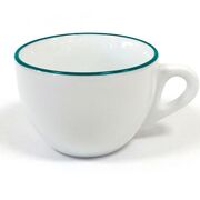Чашка cappuccino large Millecolori Pennellessa Green rims 260мл 35193 - в интернет-магазине Мир посуды Чашка cappuccino large Millecolori Pennellessa Green rims 260мл 35193 - Мир посуды