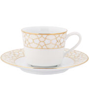 Чашка для кави з блюдцем Ripple Gold 100мл 1769-1L/91992С/91992S - в інтернет-магазині Світ посуду Чашка для кави з блюдцем Ripple Gold 100мл 1769-1L/91992С/91992S - Світ посуду
