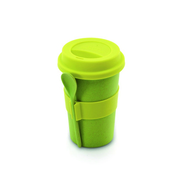 Кружка кофейная с ложкой и крышкой Bamboo & melamine зеленый 250мл 2800055