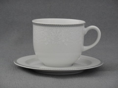 Набор чашек для чая Opal Серые пластинки 350мл