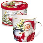 Кружка Christmas Time Santa & Snowman 350мл R0117#CTSS/5