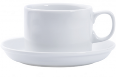 Чашка чайная с блюдцем Edem 240мл 0389/0387
