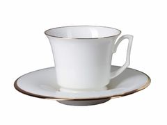 Чашка для чаю з блюдцем Юлія Золота стрічка 210мл 81.23998.00.1