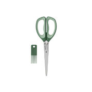 Ножницы для зелени с щёточкой для очистки Tasty + Cook & Serve Dark green 22,5см 121685