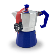Гейзерная кофеварка LadyOro Color 150мл синяя 103003