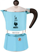 Гейзерная кофеварка на 3 чашки Rainbow светло-голубая 135мл 5042