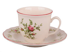 Чашка для чая с блюдцем Английская роза 240мл 910-029