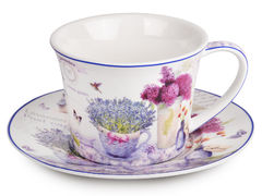 Чашка для чая с блюдцем Лаванда 280мл 924-251