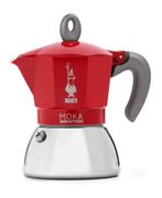 Гейзерная кофеварка на 4 чашки Moka Induction Red 180мл 6944