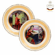 Набор тарелок декоративных Леди в красном 25см 264-2501A