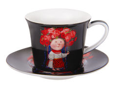 Чашка для кофе с блюдцем Украиночка 75мл 924-669