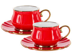 Набор чашек для чая с блюдцами 200мл 975-041