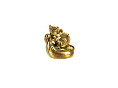 Сувенир Мышь кошельковая золото 1,1х1,9см 801-518