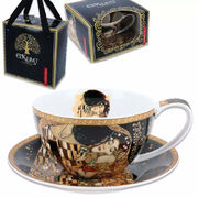 Чашка для чая с блюдцем Г.Климт Поцелуй 360мл 532-3211