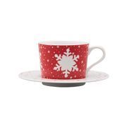 Чашка для чаю з блюдцем Jingle Bells 240мл 19004801171