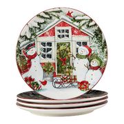 Набор тарелок обеденных Рождественский Домик 28см 37255-set