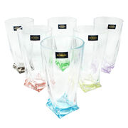 Набор цветных стаканов для воды Quadro color 300мл 199-1215